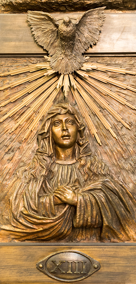 "La Anunciación de María", detalle del Via Lucis